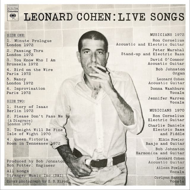 Live Songs - Leonard Cohen